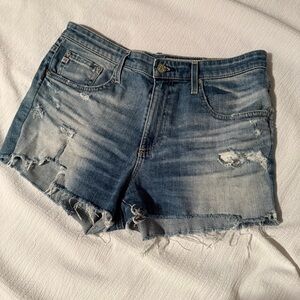 Adriano Goldschmied The Bryn Cutoff Distressed Denim Shorts 29R